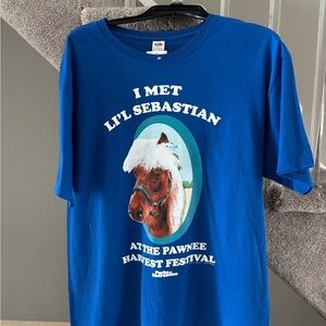 Unisex Lil Sebastian Royal Blue T-Shirt Parks and Recreation